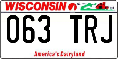 WI license plate 063TRJ