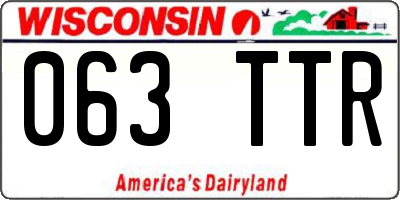 WI license plate 063TTR