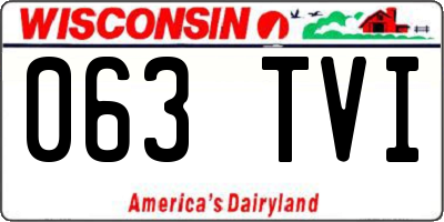 WI license plate 063TVI