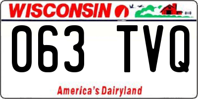 WI license plate 063TVQ