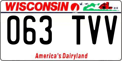 WI license plate 063TVV