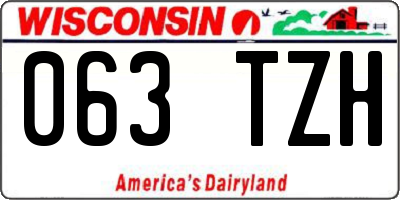 WI license plate 063TZH