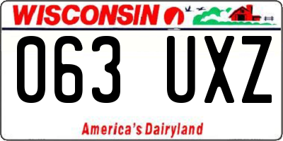 WI license plate 063UXZ