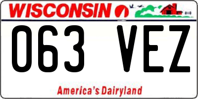 WI license plate 063VEZ