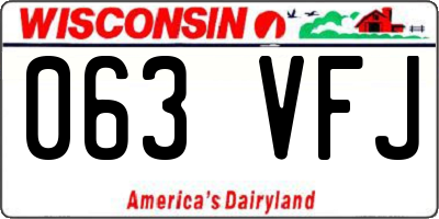 WI license plate 063VFJ