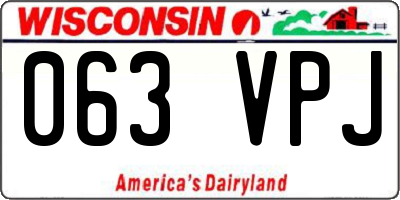 WI license plate 063VPJ
