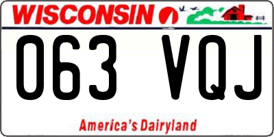 WI license plate 063VQJ