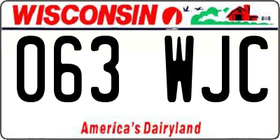 WI license plate 063WJC