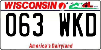 WI license plate 063WKD