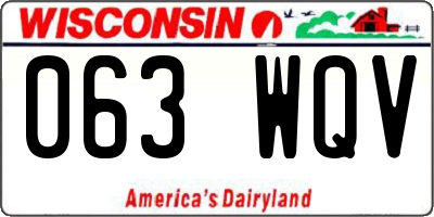 WI license plate 063WQV
