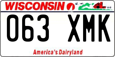 WI license plate 063XMK