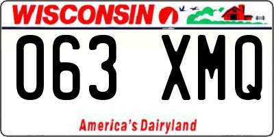WI license plate 063XMQ