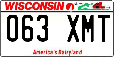 WI license plate 063XMT