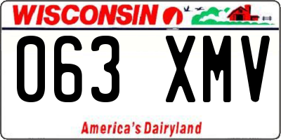 WI license plate 063XMV