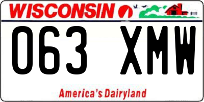 WI license plate 063XMW