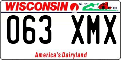 WI license plate 063XMX
