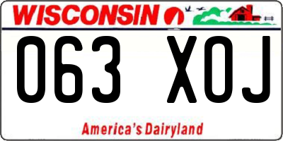 WI license plate 063XOJ