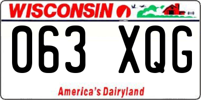 WI license plate 063XQG