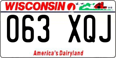 WI license plate 063XQJ