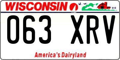 WI license plate 063XRV