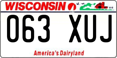 WI license plate 063XUJ