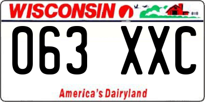 WI license plate 063XXC