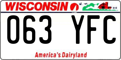 WI license plate 063YFC