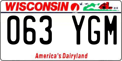 WI license plate 063YGM