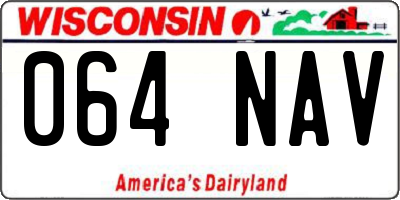 WI license plate 064NAV