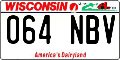 WI license plate 064NBV