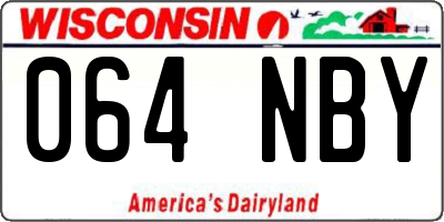 WI license plate 064NBY