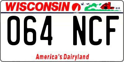 WI license plate 064NCF