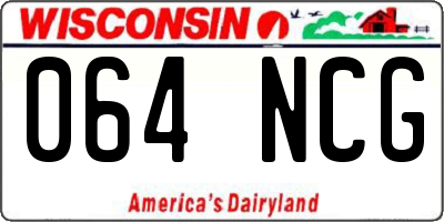 WI license plate 064NCG