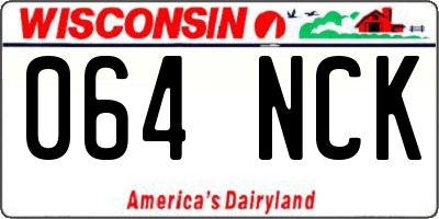 WI license plate 064NCK