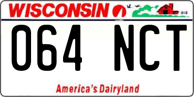 WI license plate 064NCT