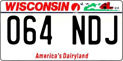 WI license plate 064NDJ