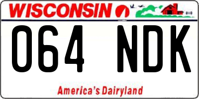 WI license plate 064NDK