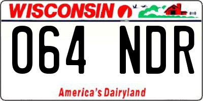 WI license plate 064NDR