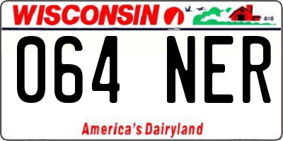 WI license plate 064NER