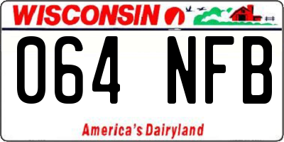 WI license plate 064NFB