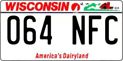 WI license plate 064NFC
