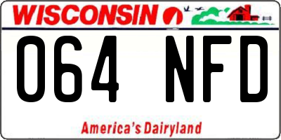 WI license plate 064NFD