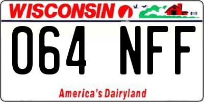 WI license plate 064NFF