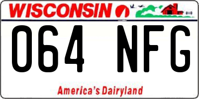 WI license plate 064NFG