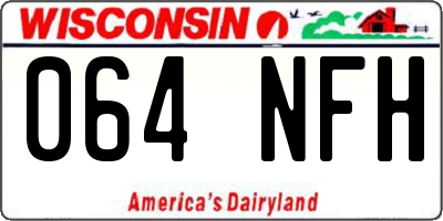 WI license plate 064NFH