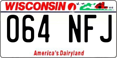 WI license plate 064NFJ