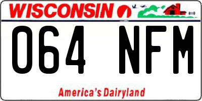 WI license plate 064NFM