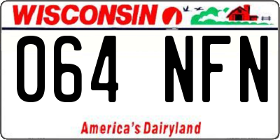 WI license plate 064NFN