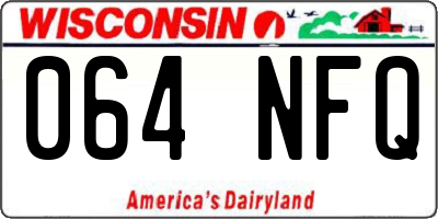 WI license plate 064NFQ