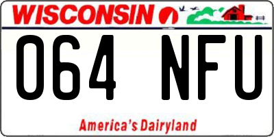 WI license plate 064NFU